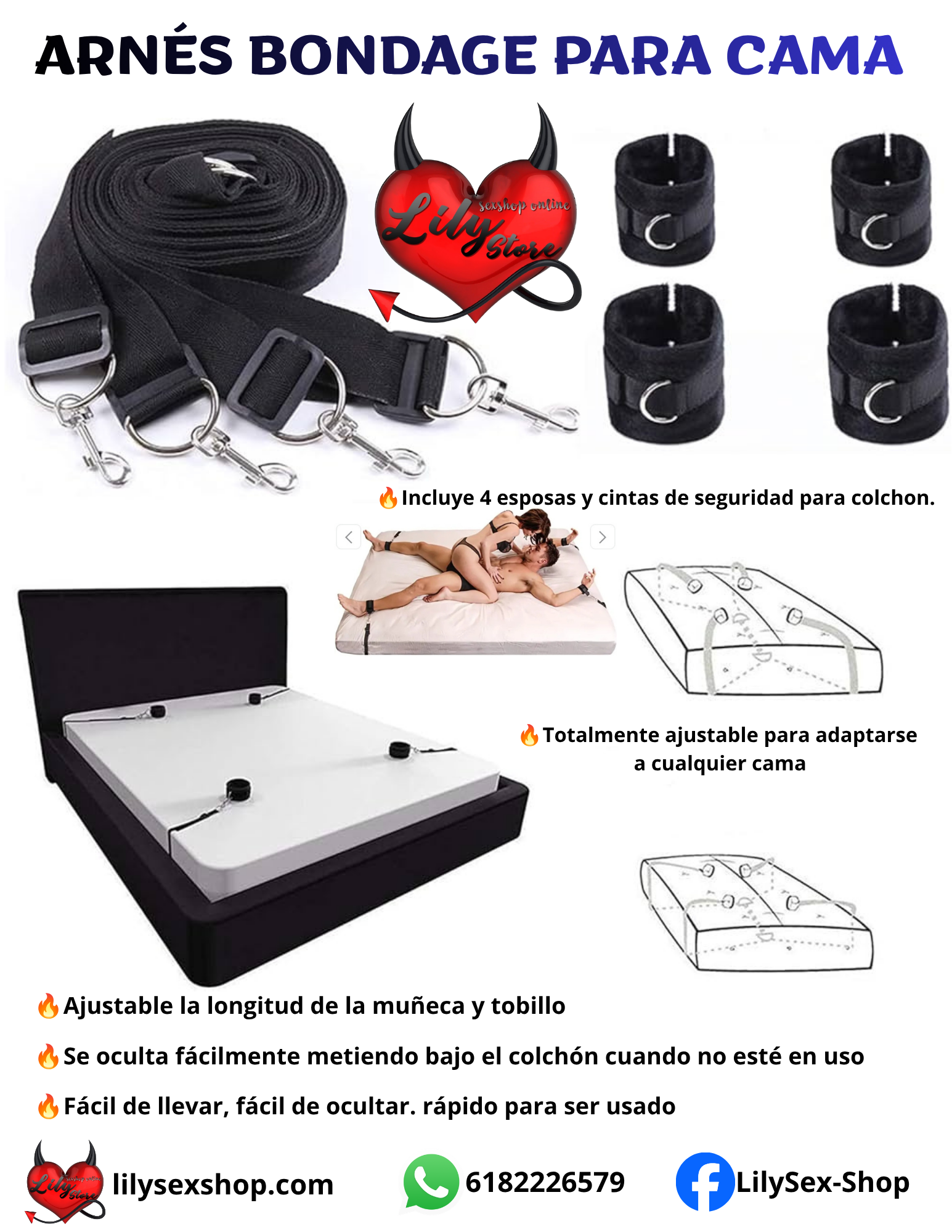 ARNÉS BONDAGE PARA CAMA