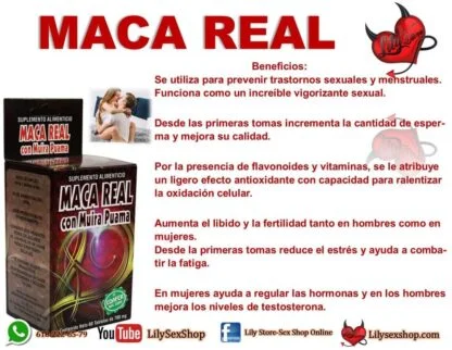 MACA REAL! más semen más rendimiento!