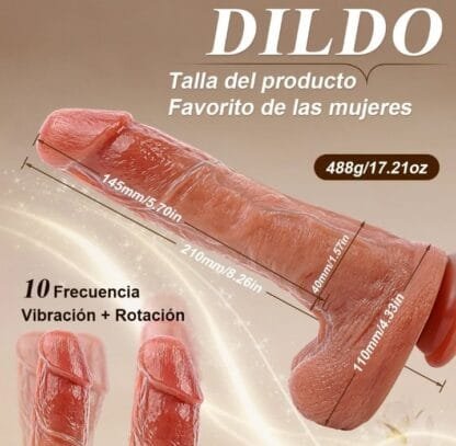 CONSOLADOR VIBRADOR TELESCOPICO CON TEMPERATURA 🌡️