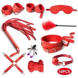kit bondage Rojo 10 pzas