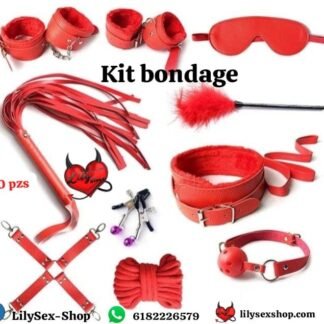 kit bondage Rojo 10 pzas