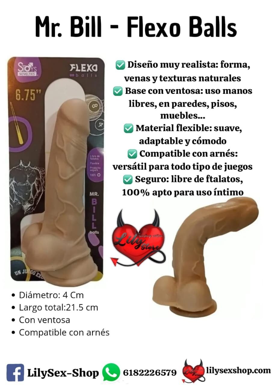 DILDO FLEXO balls 6.25"