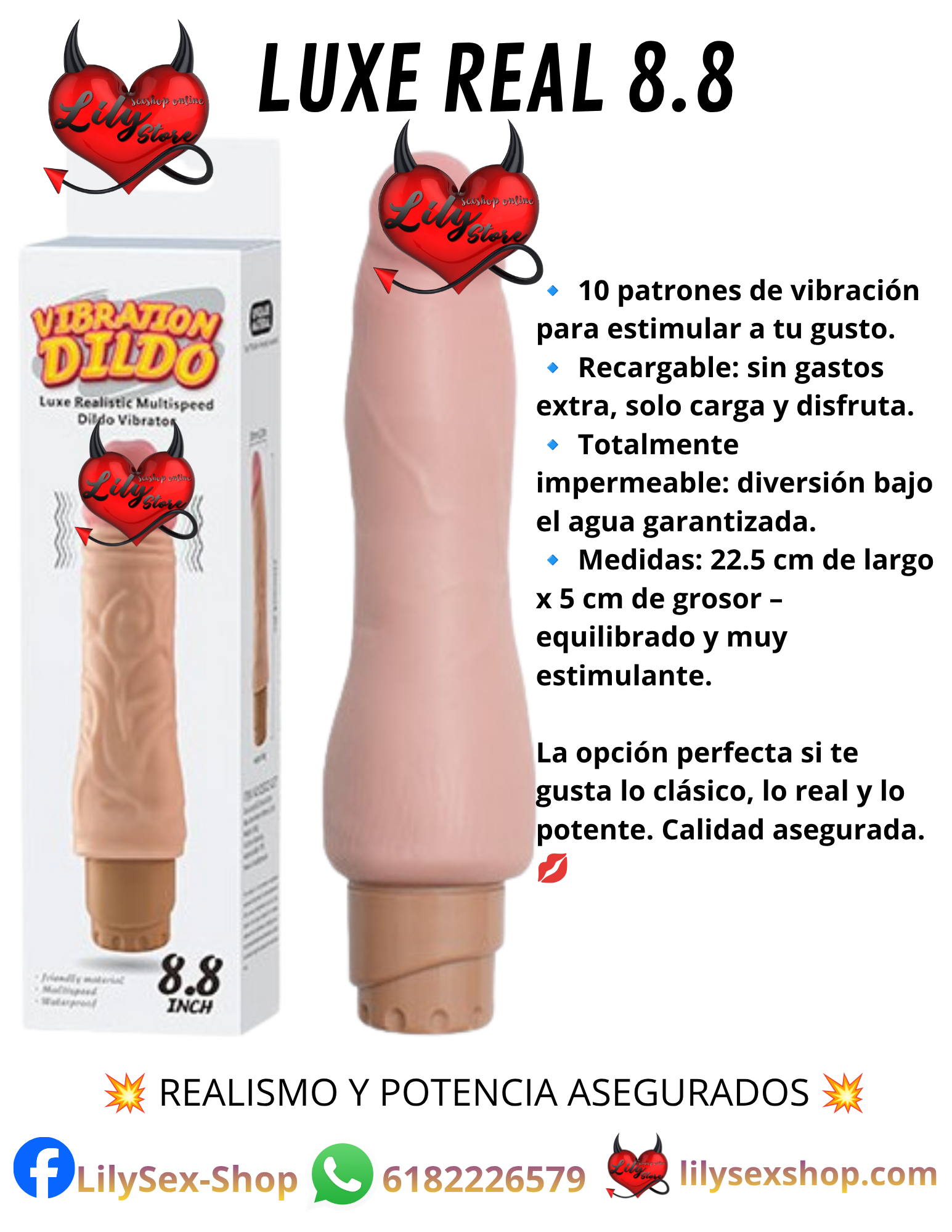 DILDO VIBRADOR LUXE - Imagen 5