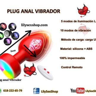 Plug Anal Vibrador Rojo