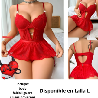 Baby Doll Liguero Rojo